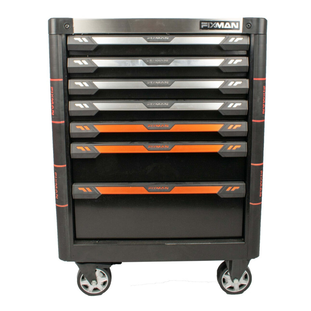 Economy line tool cabinet with 145 pieces and 7 drawers with wheels