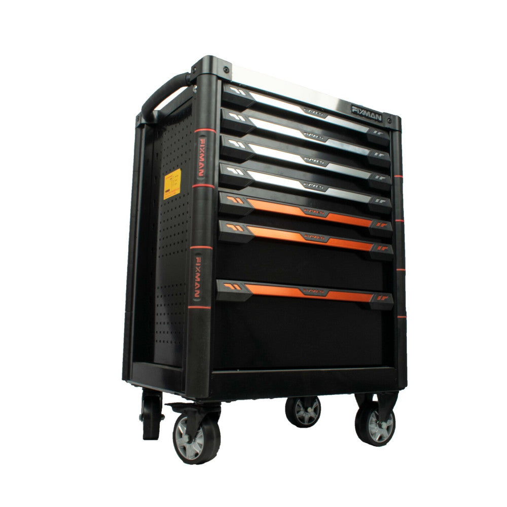 Economy line tool cabinet with 145 pieces and 7 drawers with wheels