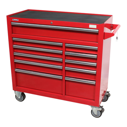 Professional tool cabinet with 10 drawer trolley