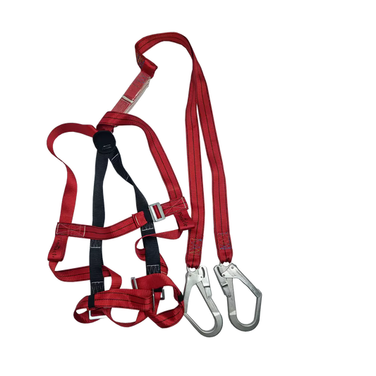 Alpha Double Lanyard Full Body Harness with SABS Approved Scaffolding Hooks