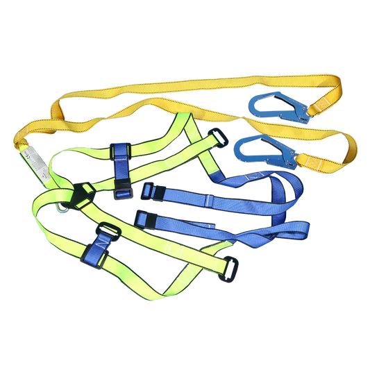 Double Lanyard Full Body Harness with Scaffold Hook