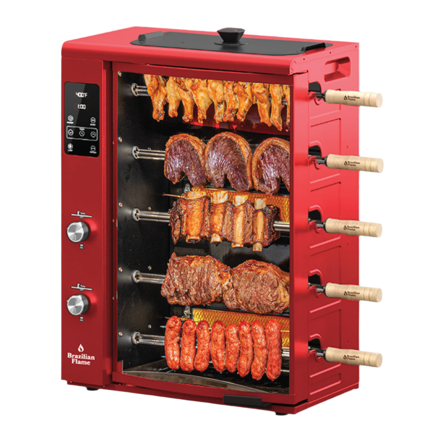Fogo series gas braai with 5 skewers