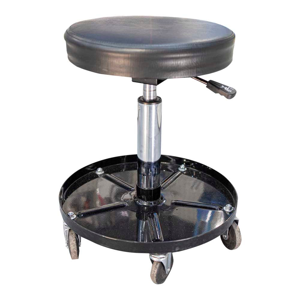Adjustable Round Mechanic Chair with Tool Tray