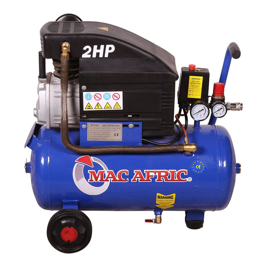 24 liter direct drive compressor, 1.5 KW (2 HP) 230 V