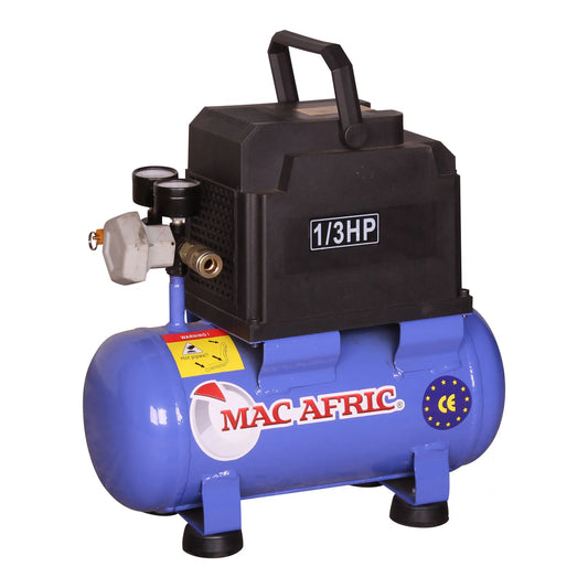 6 liter oil-free air compressor, 0.33 KW (1/3 HP) 230 V