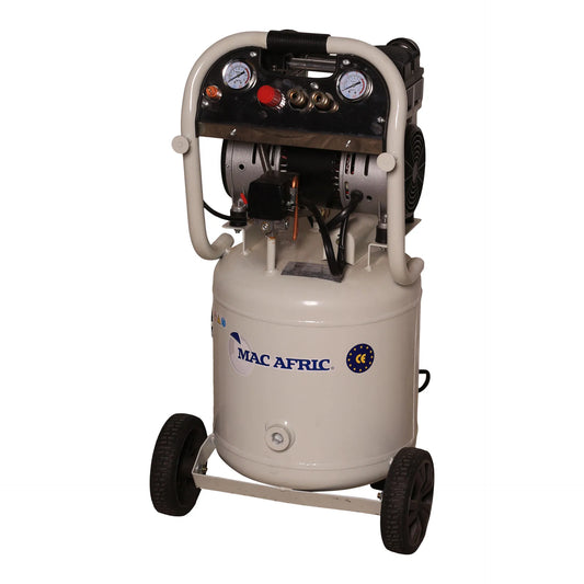 40 liters vertical oil-free silent air compressor, 1.5 KW (2 HP) 230 V