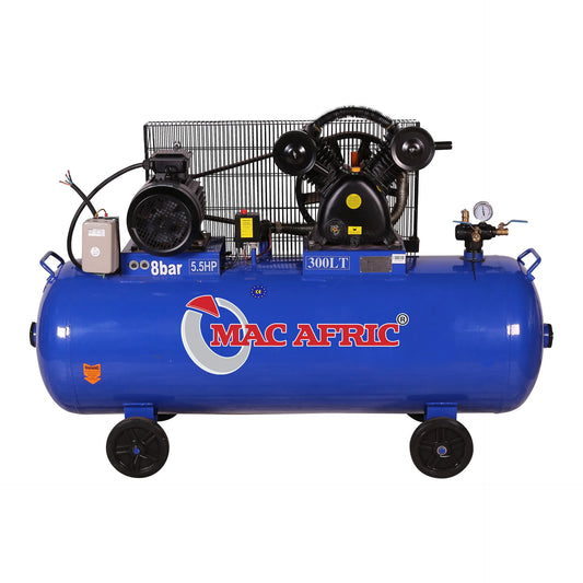 300 litre belt driven V-type compressor, 3.6 KW (5 HP) 380 V