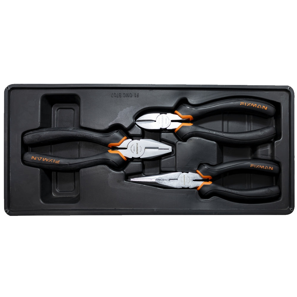 3-piece pliers set with a tray