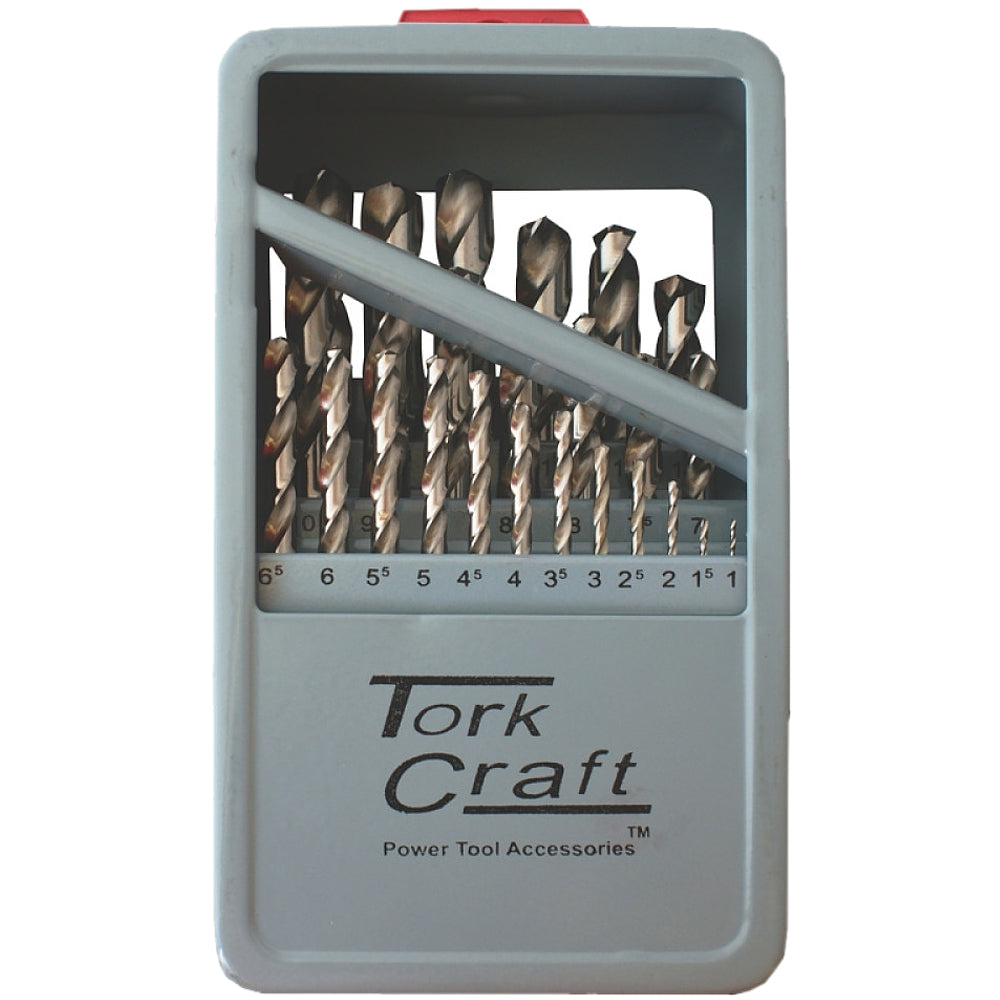 25 Piece Bright Finish HSS Ground Drill Bit Set