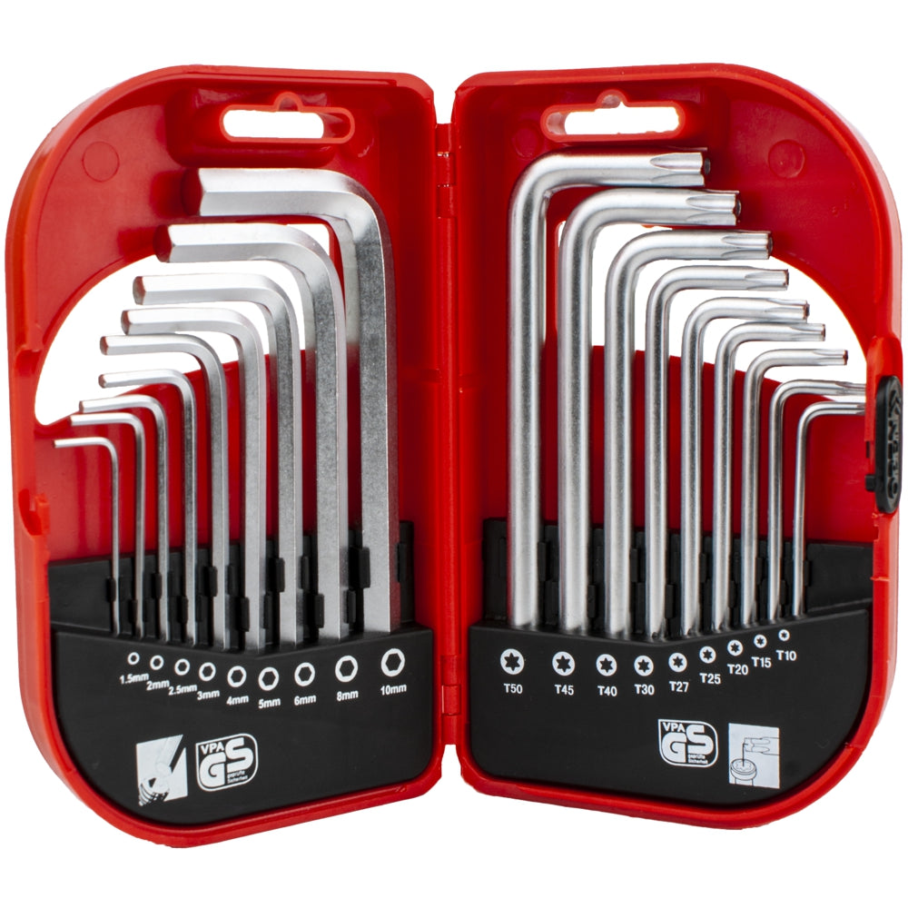 18 Piece Chrome Vanadium Allen Key Set