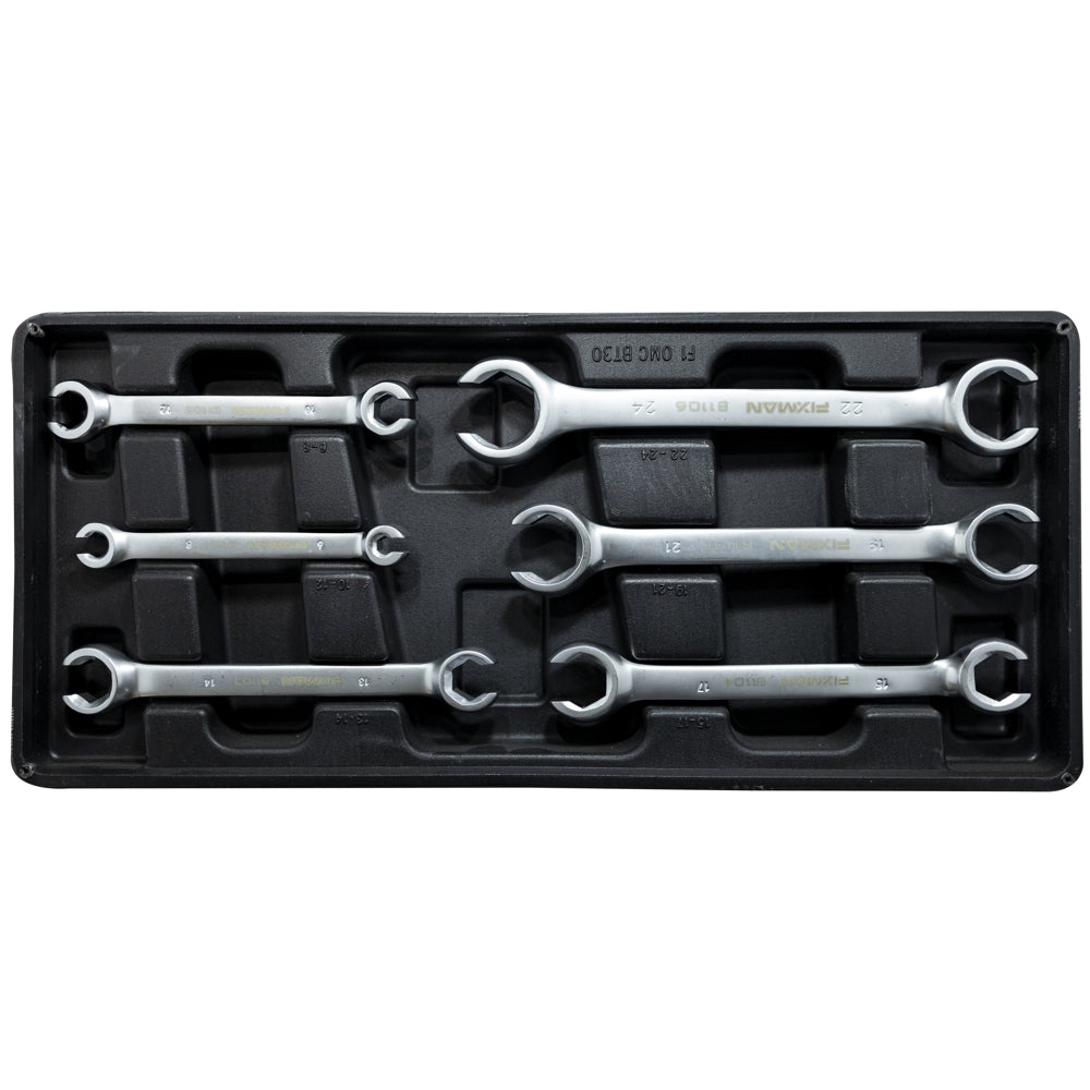 6 Piece Flare Mouth Wrench Set with a Tray