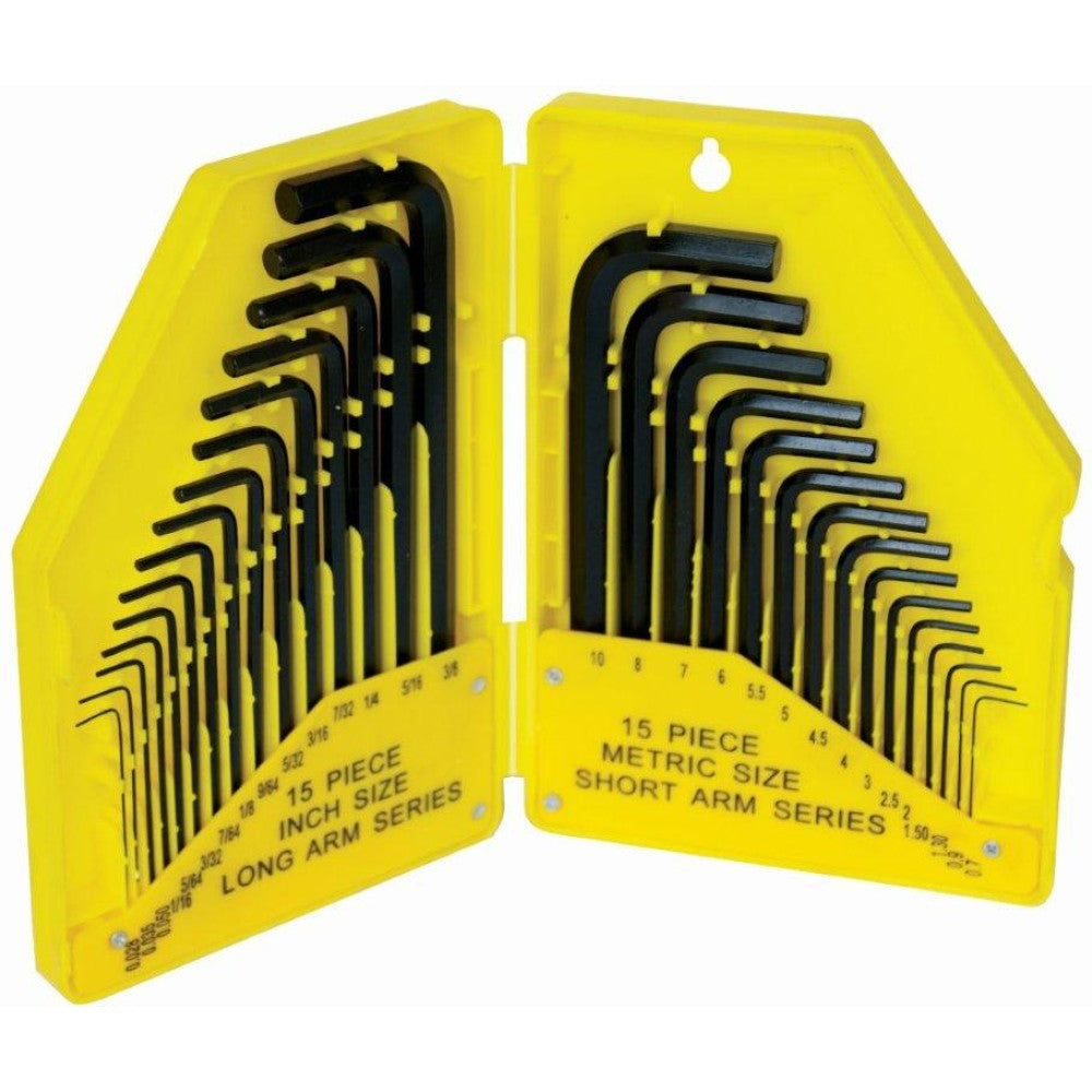30-piece metric and imperial allen key set