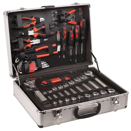 122-piece tool set with aluminum case