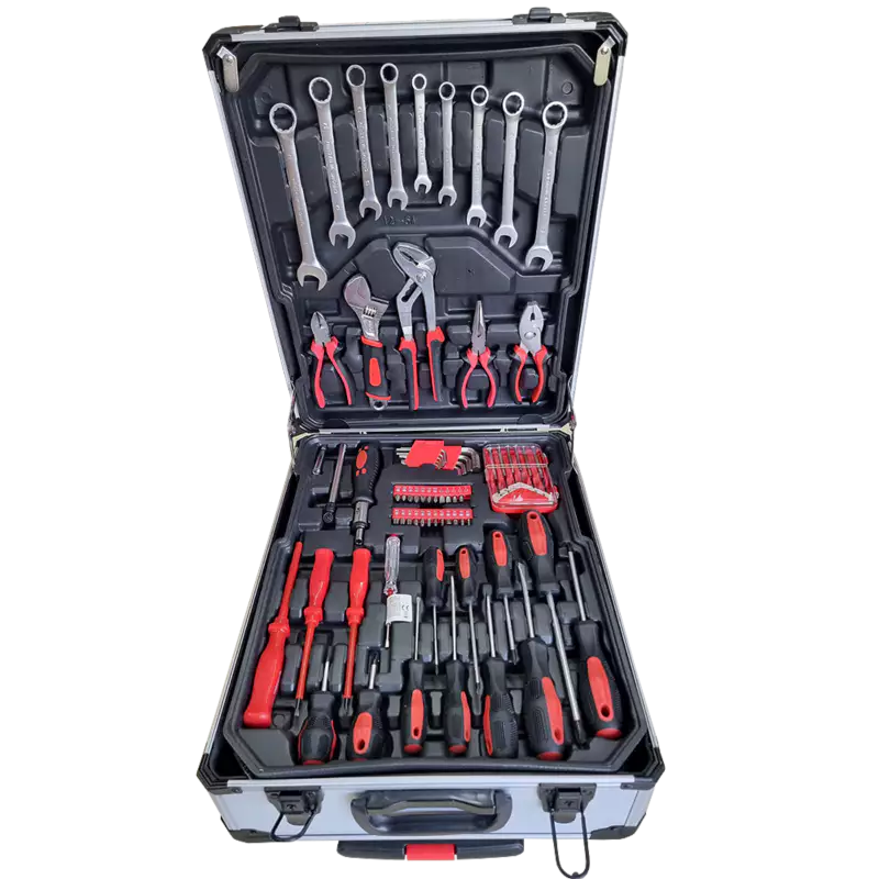 187-piece tool set with aluminum case