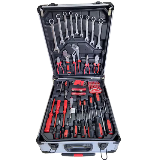 187-piece tool set with aluminum case