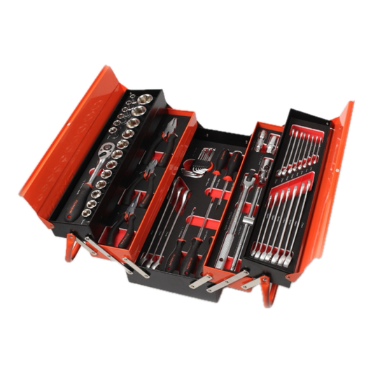 62-piece cantilever mechanic tool set with metal case