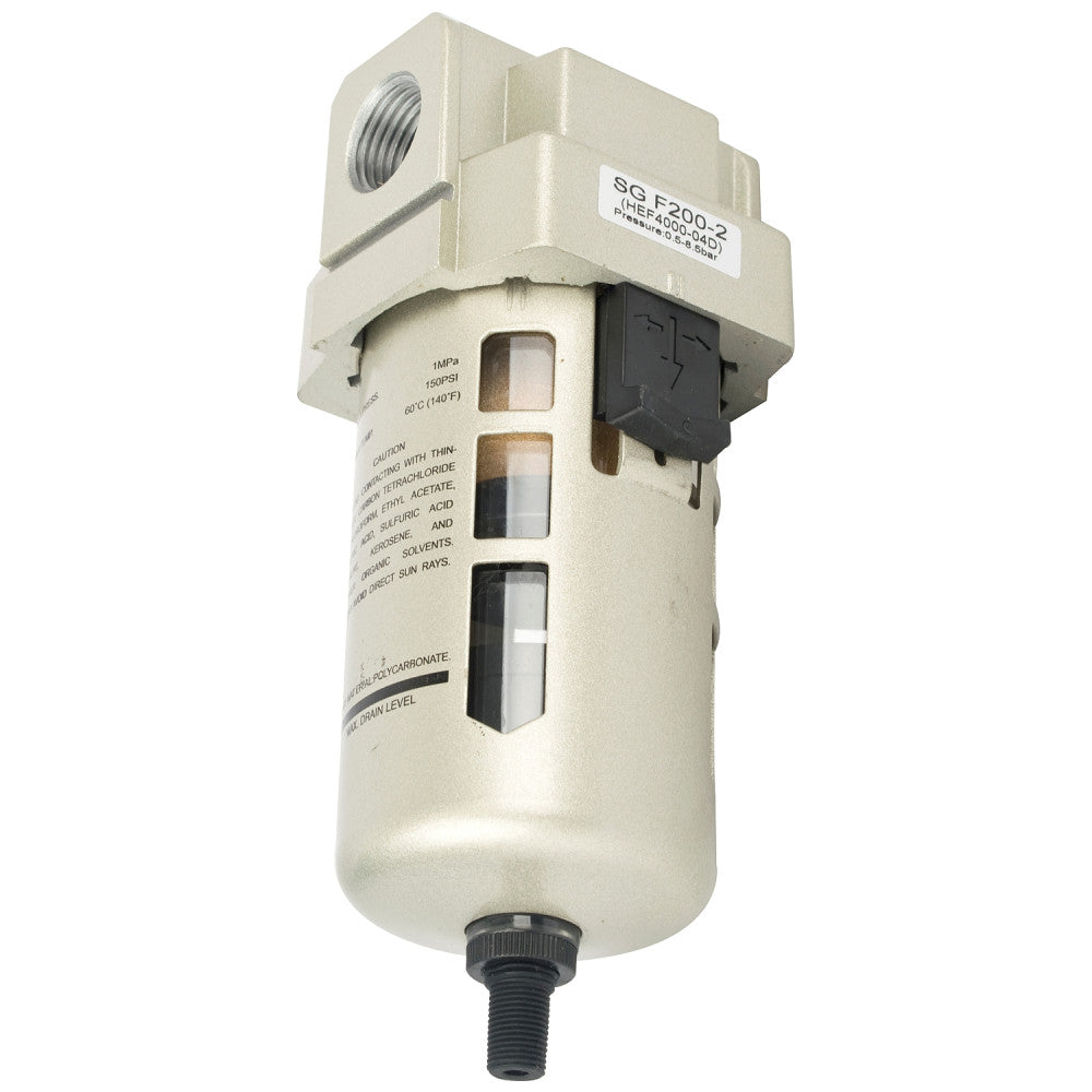 Inline Water Collector Filter and 1/2" BSP Regulator with Auto Drain
