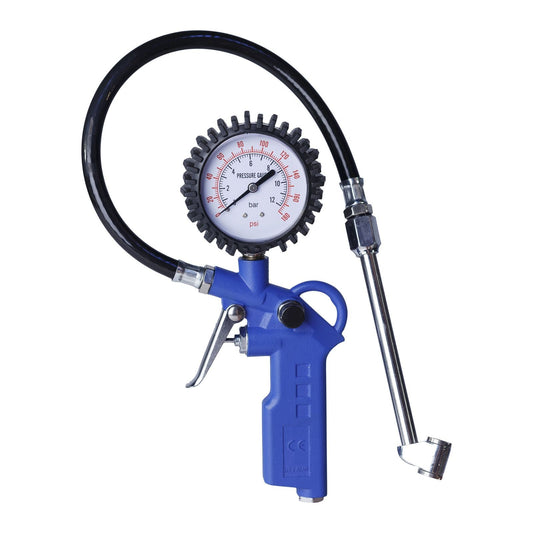 Pneumatic tire gauge and nozzle
