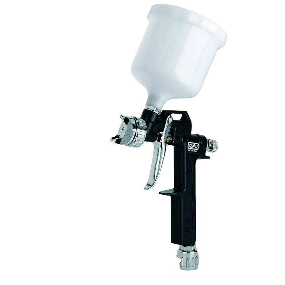 Professional touch-up paint gun with fan nozzle