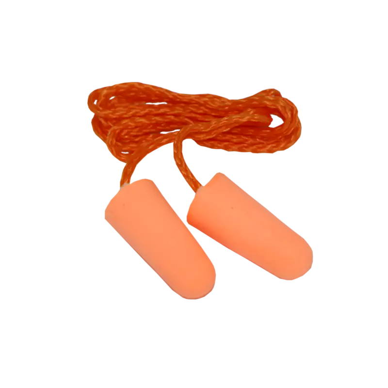 Disposable PU foam earplugs with cord