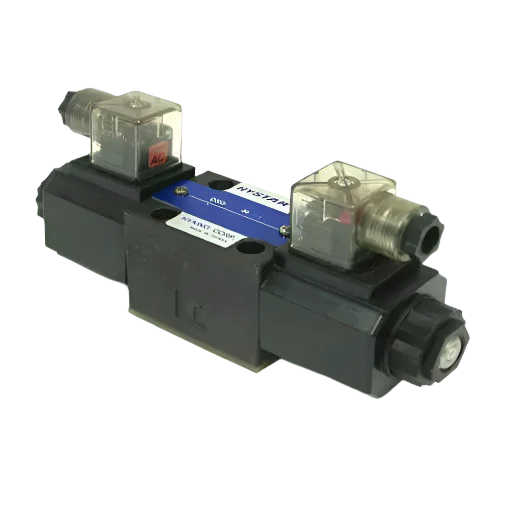 NG6 AC Dual Solenoid Centered Spring Loaded Valve with A and B Open with P Open to T in Center