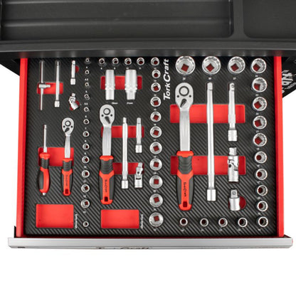 184-Piece 6-Drawer, 1-Door Tool Cabinet with Wheels