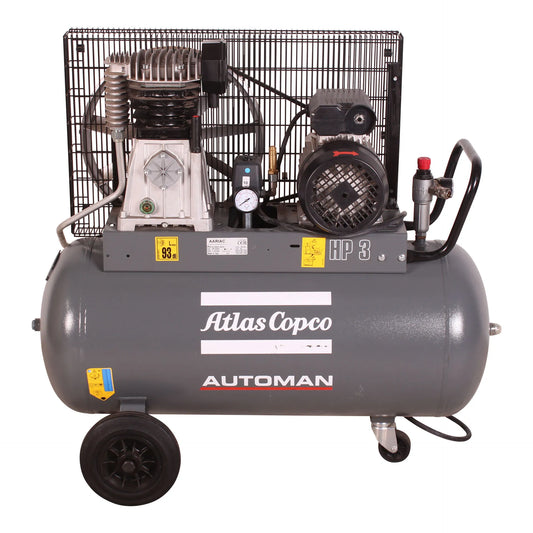 Automan AC 30 E 90L 2.2 KW (3 HP) 230 V Belt Driven Mobile Air Compressor