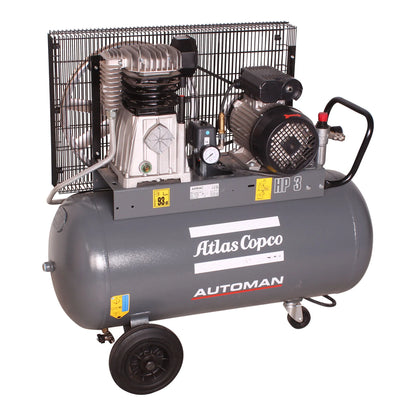 Automan AC 30 E 90L 2.2 KW (3 HP) 230 V Belt Driven Mobile Air Compressor