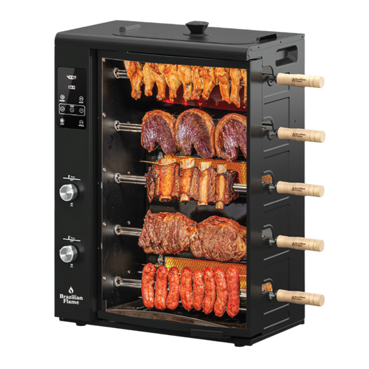 Churrasqueira a gás série Fogo com 5 espetos