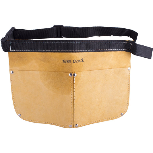 Leather nail bag with double pocket