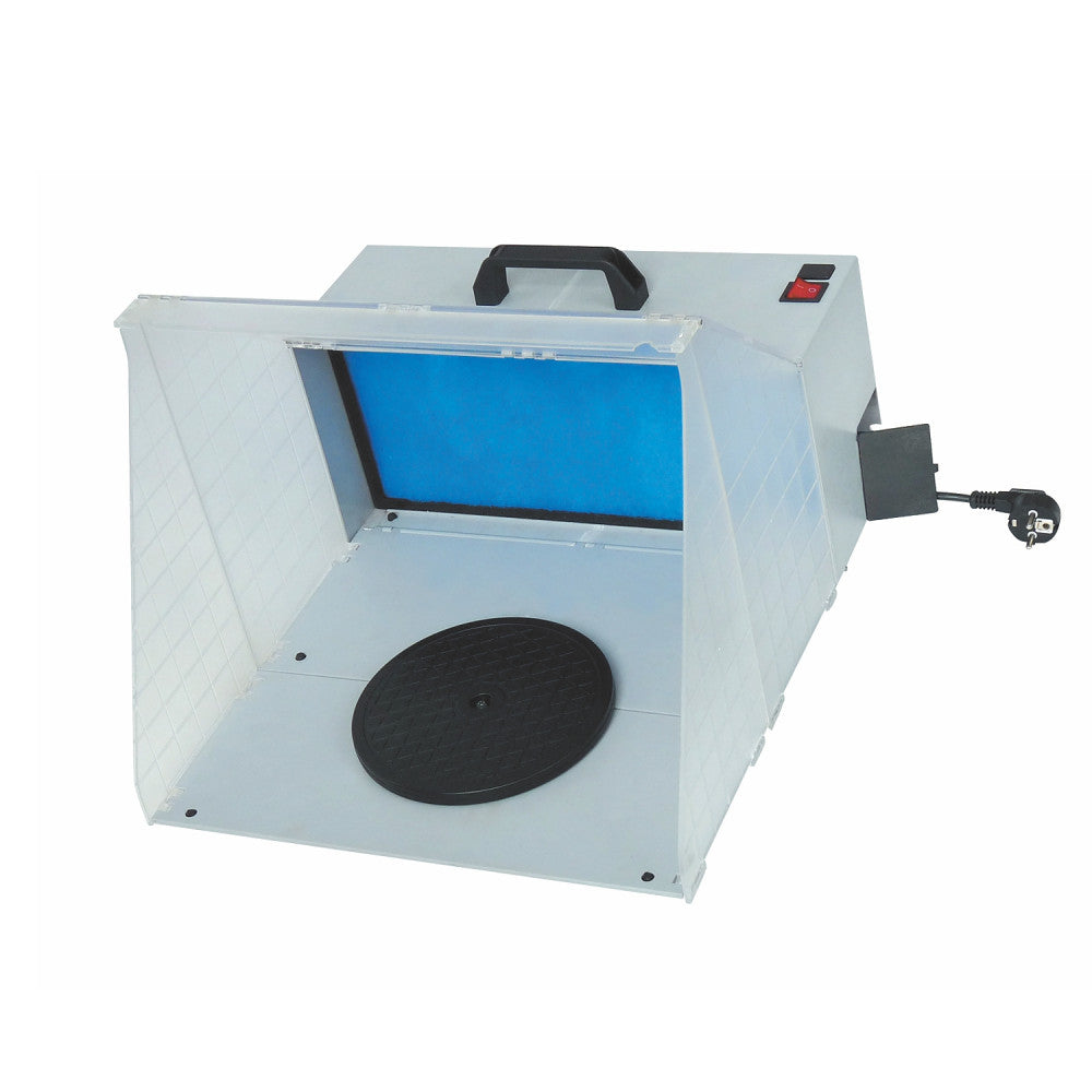 Airbrush paint booth with extractor