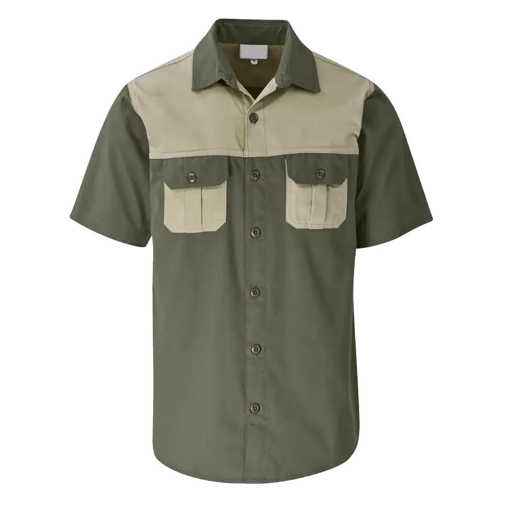 Two-tone farm shirt