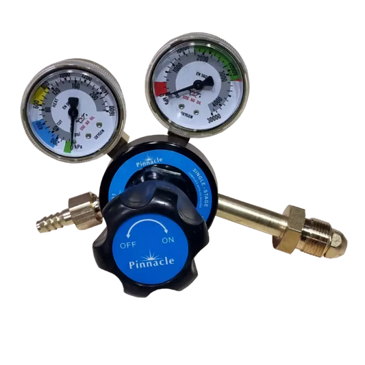 Single stage regulator brass bonnet