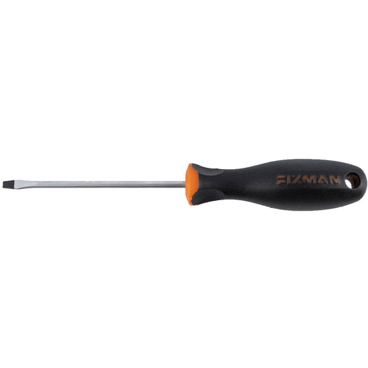 Flat screwdriver with ergonomic handle