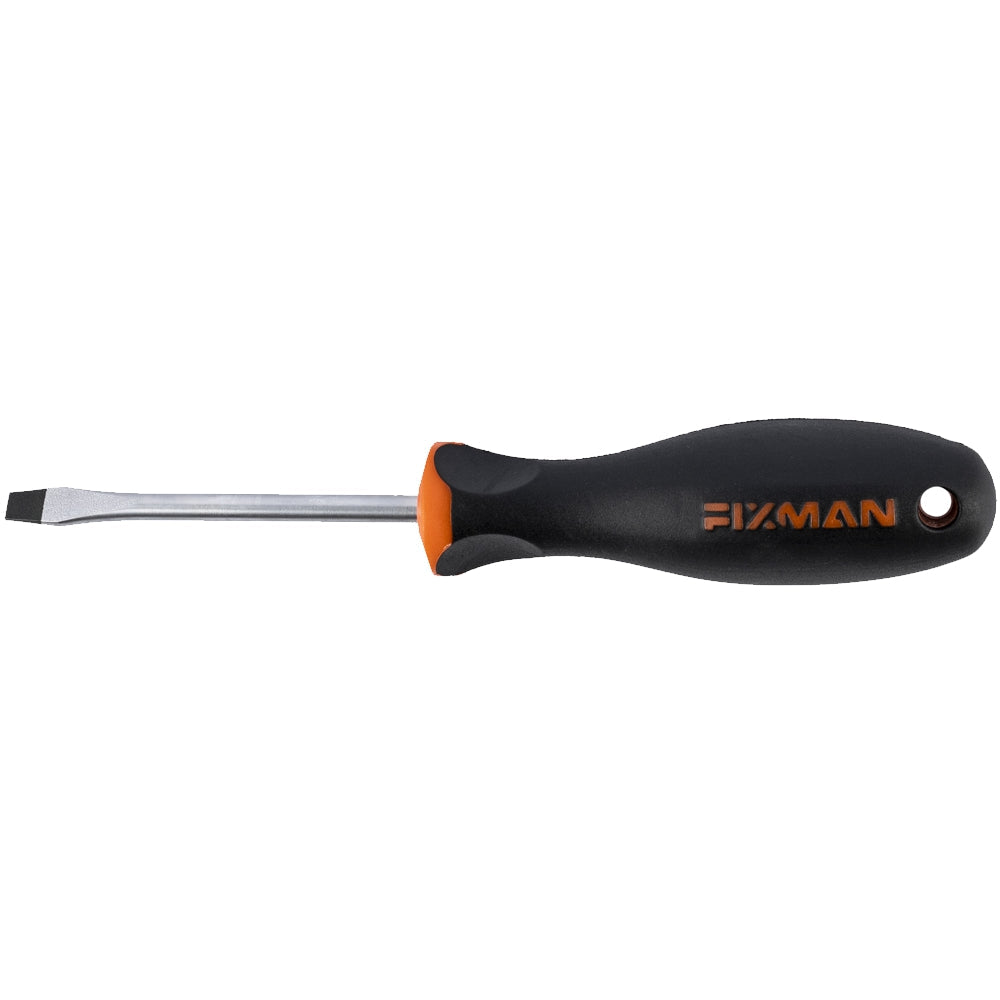 Flat screwdriver with ergonomic handle