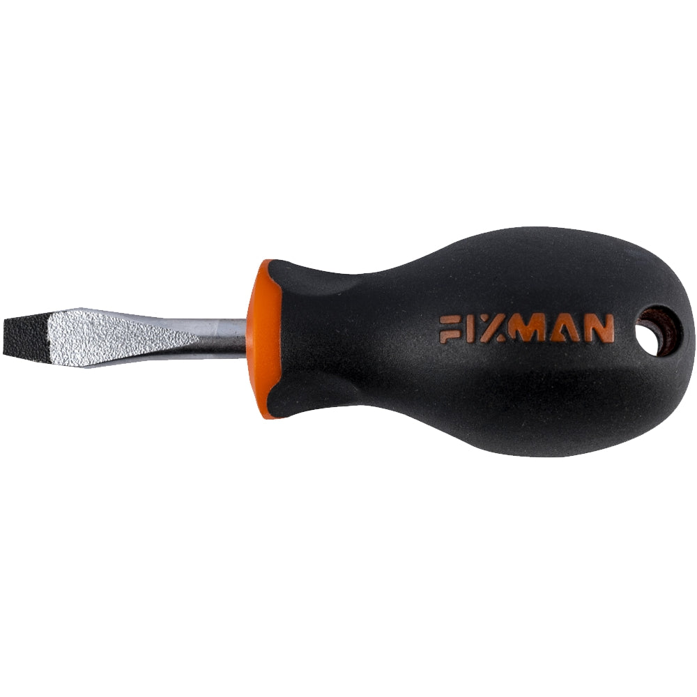 Flat screwdriver with ergonomic handle