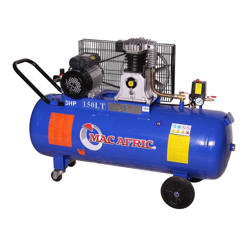 150 litre belt driven compressor, 2.2 KW (3 HP) 230 V