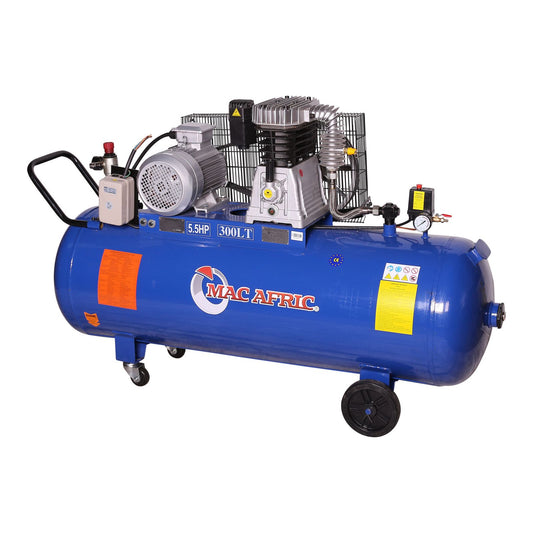 300 litre belt driven compressor, 4 KW (5.5 HP) 380 V