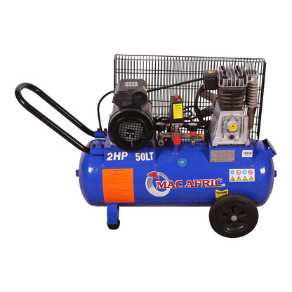 50 litre belt driven compressor, 1.5 KW (2 HP) 230 V