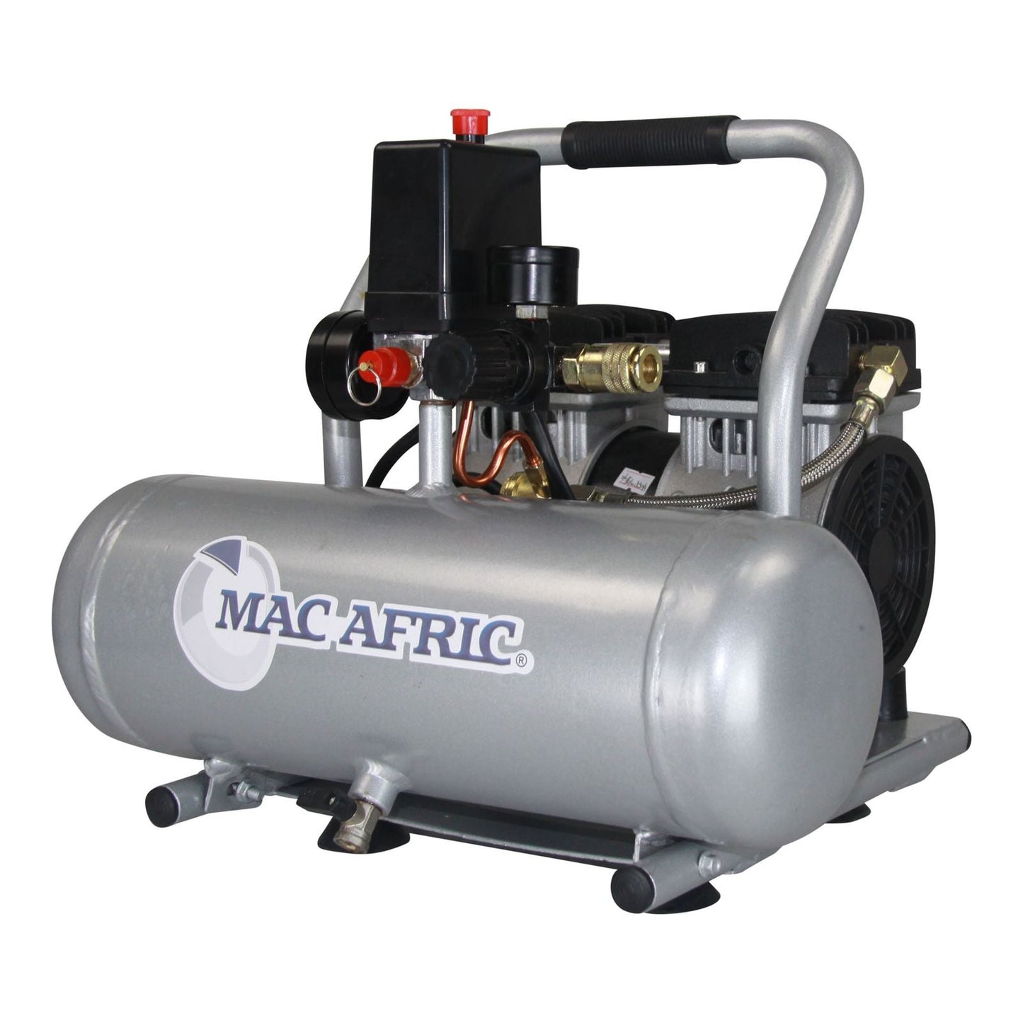 6 Liter Oil-Free Air Compressor, 0.75 KW (3/4 HP) 230 V (Aluminum Tank)