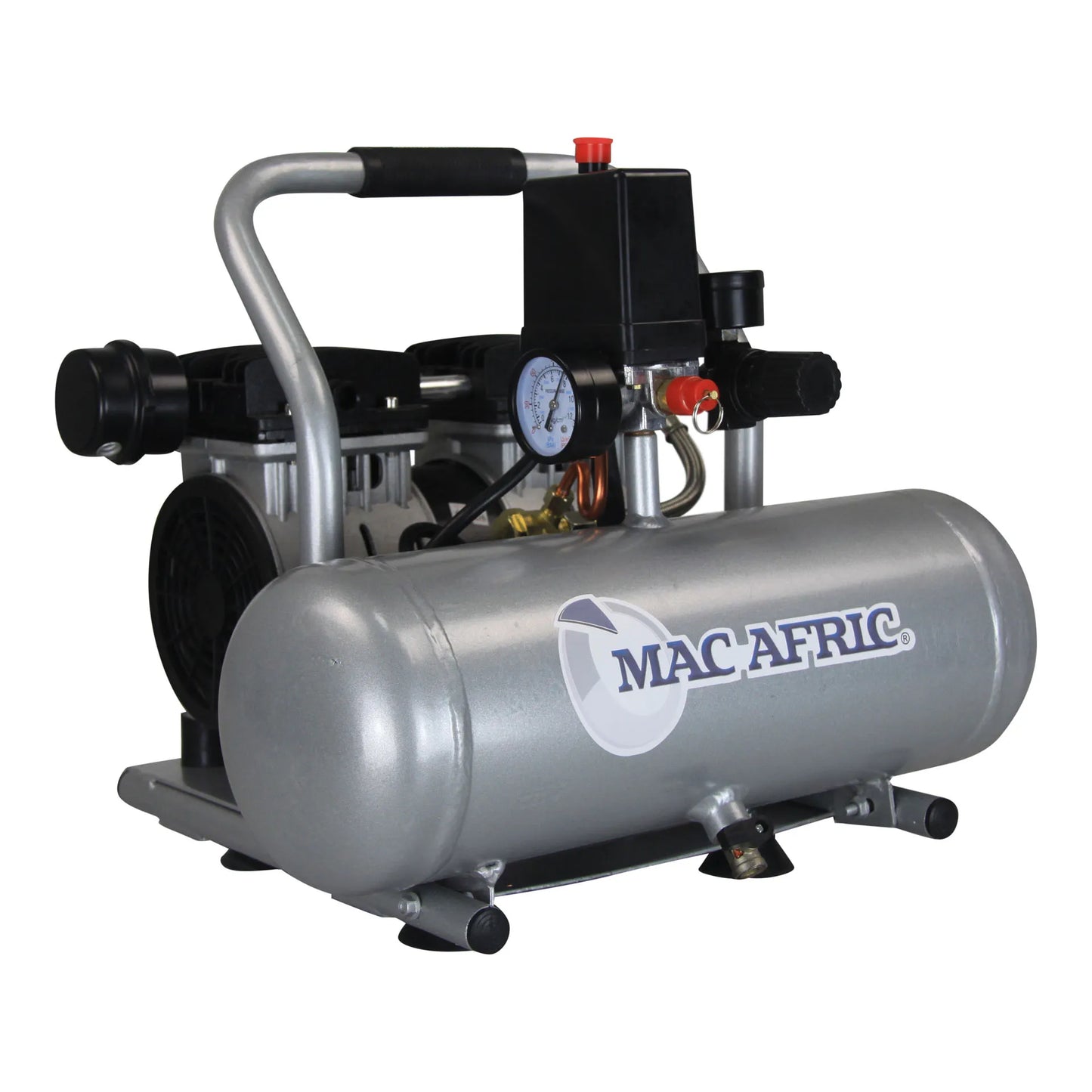 6 Liter Oil-Free Air Compressor, 0.75 KW (3/4 HP) 230 V (Aluminum Tank)