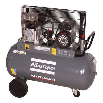 Automan AC 20 E 90L 1.5 KW (2 HP) Belt Driven Mobile Air Compressor