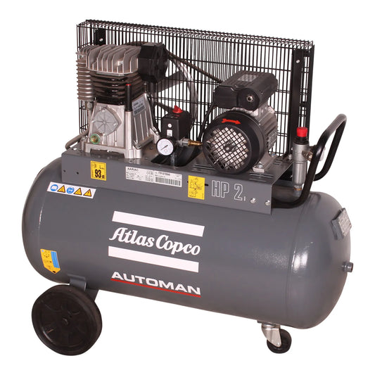 Automan AC 20 E 90L 1.5 KW (2 HP) Belt Driven Mobile Air Compressor