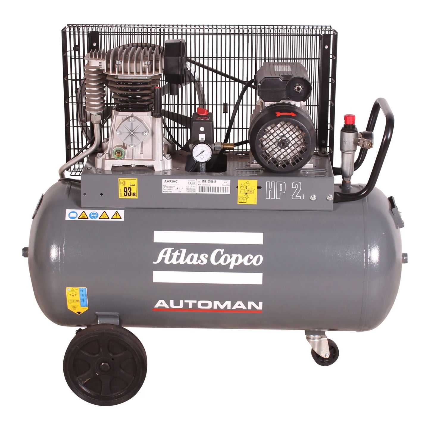 Automan AC 20 E 90L 1.5 KW (2 HP) Belt Driven Mobile Air Compressor