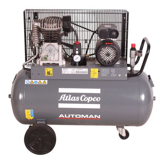 Automan AC 20 E 90L 1.5 KW (2 HP) Belt Driven Mobile Air Compressor