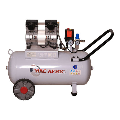 Professional Oil-Free Silent Air Compressor 50 liters 1.1 KW (1.5 HP) 230 V