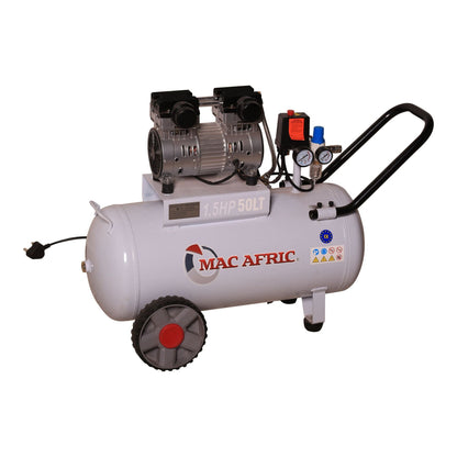 Professional Oil-Free Silent Air Compressor 50 liters 1.1 KW (1.5 HP) 230 V