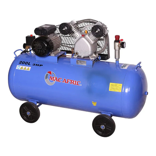 200 litre belt driven V-type compressor, 2.2 KW (3 HP) 230 V