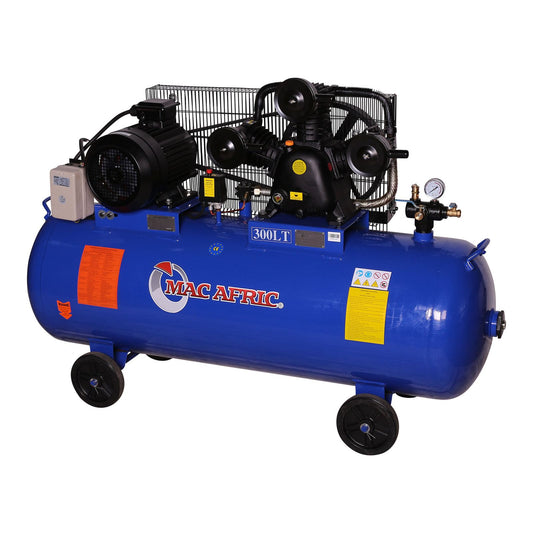300 litre belt driven V-type compressor, 5.5 KW (7.5 HP) 380 V