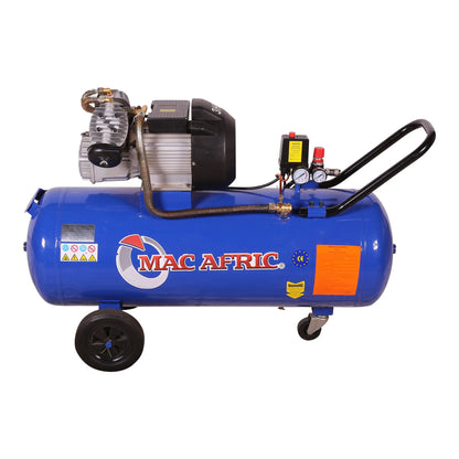 100 litre direct drive V-type compressor, 2.2 KW (3 HP) 230 V